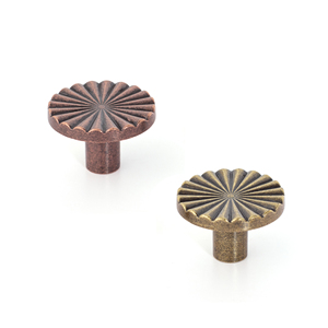 Massive Zinklegierung Antik Bronze & Kupfer Runde Knöpfe Vintage Möbel Türgriffe und Zuggriffe für Küchenschränke Schubladen - Product Image 1