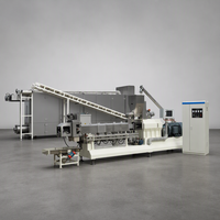 Ligne d'extrusion de nourriture pour animaux de compagnie de 1 tonne par heure, production automatique en acier inoxydable de grande capacité