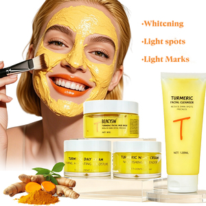 Mascarilla Facial <span class=keywords><strong>de</strong></span> Arcilla con Cúrcuma y Vitamina C <span class=keywords><strong>para</strong></span> Reducir Poros, Iluminar <span class=keywords><strong>la</strong></span> Piel Opaca, Eliminar Puntos Negros, Acné y <span class=keywords><strong>Manchas</strong></span> Oscuras - Product Image 1