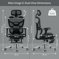 Chaise de bureau ergonomique pour le travail à domicile, le jeu et l'ordinateur, avec hauteur et accoudoirs réglables, design moderne pour les hôpitaux et les hôtels