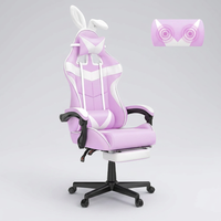 Chaise de jeu ergonomique avec roulettes, hauteur réglable, chaise de bureau pivotante pour la maison et le bureau