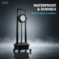 Lampe de travail d'urgence LED portable antidéflagrante IP65 blanche alimentée en courant continu rétractable