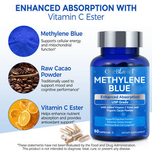 OneBtanicl USP grado vegano integratore alimentare potenziato assorbimento metilen capsule blu per il supporto energetico della salute cellulare - Product Image 2