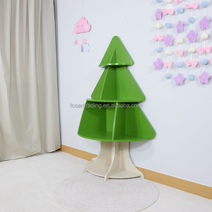 Nuevo Diseño Moderno de Gabinete de Madera de 4 Niveles con Forma de Árbol Verde para Niños - Product Image 4