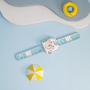 Montre à quartz Cartoon Panda pour enfants; Cadeau d'anniversaire parfait pour garçons et filles, avec bracelet en silicone et cadran - Product Image 4