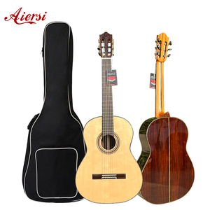 Achetez une <span class=keywords><strong>guitare</strong></span> <span class=keywords><strong>classique</strong></span> espagnole de marque Aiersi, fabrication artisanale, son exceptionnel, peinture brillante, table en épicéa massif, fond et éclisses en palissandre - Product Image 1