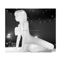 Vente chaude 2026 : Fille de dessin animé géante gonflable, fille d'anime gonflable, figurines de filles gonflables pour la décoration