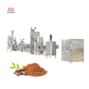 High Efficiency Stainless Steel Cacao Powder Butter Process Machine Automatic Cocoa Beans Powder Production Line