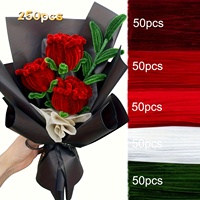 Vente en gros de 500 pièces de nettoyeurs de tuyaux épais pour fleurs et artisanat DIY, fil duveteux de 8 mm, nettoyeurs de tuyaux pour l'artisanat, commerce