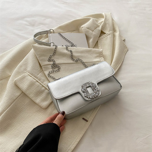Nueva moda diamante cuadrado señoras bolso 2024 Simple Casual cadena mensajero bolsos de hombro para mujeres Sac - Product Image 4