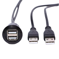 Conector USB de 22 mm 2.0 Hembra a Macho con Cable de 60 cm, con/sin Cubierta