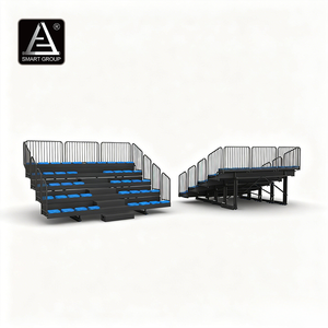 Tribunes de gymnase intérieures rétractables Smart Sports 120 places, sièges télescopiques, tribunes rétractables pour stade - Product Image 2