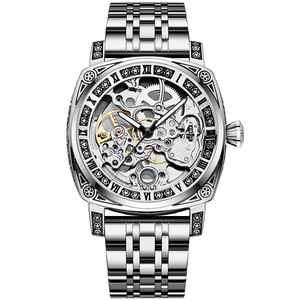 Nuevo Reloj de Pulsera de Cuero para Hombre, Movimiento Bidireccional, Casual, Reloj Mecánico Automático de Acero Inoxidable - Product Image 1