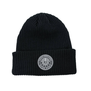 Nouveau bonnet côtelé unisexe en acrylique Chifan 2026 de haute qualité avec logo en PVC, broderie de sequins et chaînes, noir, pour l'hiver et le ski - Product Image 1