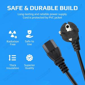 Europe Schuko CEE7/7 spina a IEC C13 cavo di alimentazione EU AC cavo di alimentazione 0.5mm per inserti per PC presa elettrica inserti spina Ac - Product Image 4