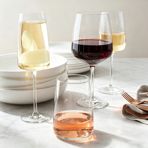 Copa de Vino Moderna con Borde Cuadrado de Cristal para Vino Tinto, Borgoña, Champán y Vino Blanco, para Hogar, Restaurante, Bar - Product Image 5