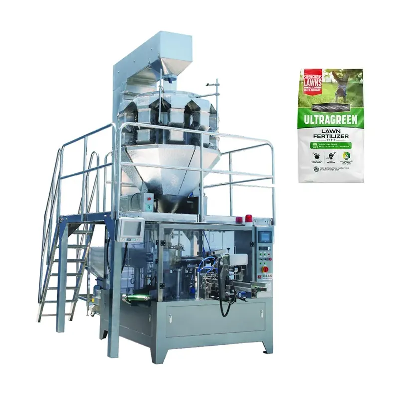 China Fabricante Organic Estrume Fertilizante Embalagem Stand Up Pouch Máquina De Embalagem De Pesagem Automática