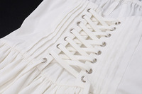 Nouvelle Robe Corset Femme 2026 Tendance, Style Doux et Audacieux, avec Bretelles Décolletées, Patchwork de Dentelle et Coupe Trapèze Cintrée à la Taille