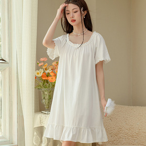 Chemises de nuit femmes mode pur été doux doux à manches courtes Mini chemises de nuit <span class=keywords><strong>Chic</strong></span> <span class=keywords><strong>nuisette</strong></span> pour dames princesse nouveau Homewear - Product Image 3
