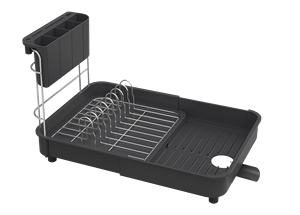 Venta al por mayor 2 Nivel de Metal de alambre de <span class=keywords><strong>acero</strong></span> <span class=keywords><strong>inoxidable</strong></span> <span class=keywords><strong>colgante</strong></span> vajilla cocina secado Dish Rack con escurridor - Product Image 4