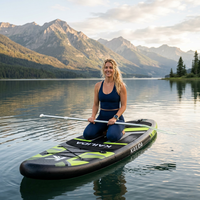 Planche de SUP gonflable de 10'6'' avec 8 anneaux de fixation pour hamac, camping et installation de bâche sur l'eau