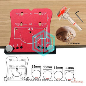 Herramienta de perforación para abrir agujeros de bisagra para carpintería de 35mm, localizador de punzones y Marco limitador, perforación y montaje rápidos y precisos de <span class=keywords><strong>bisagras</strong></span> - Product Image 2