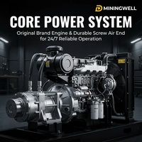 Compresseur d'air à vis diesel portable Atlas Copco X-Air 450-12 d'origine, 450 CFM, 12 bars, pour soufflage de fibres et forage de puits d'eau