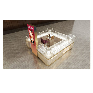 Centro commerciale armadietto di vetro Display di legno gioielli Display chiosco con Mini Spot luci Led - Product Image 1