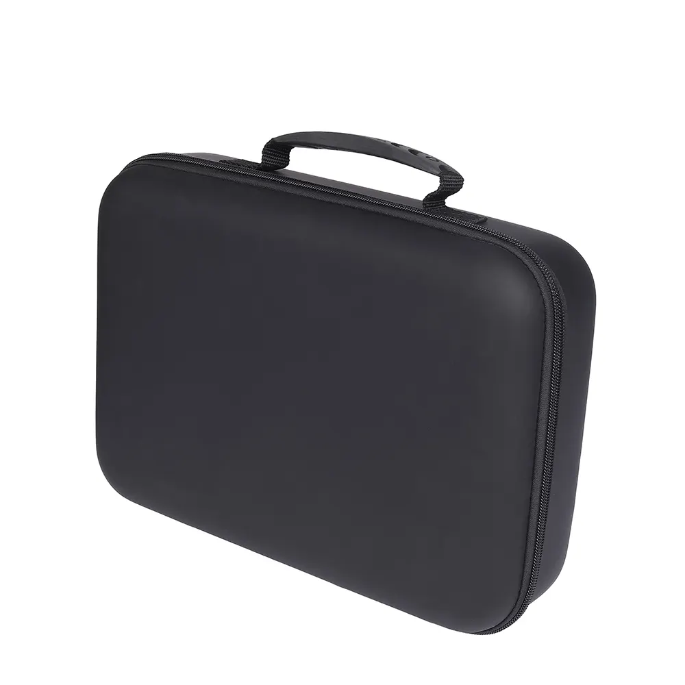 China Supplier Custom Made Portable Durable PU Leather EVA Hard Zipper Carrying Massage Gun Case Bag