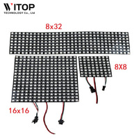 Pantalla LED Flexible de Píxeles RGB WS2812 SMD Programable de 5V CC, Matriz de Puntos LED WS2812B de 8x32