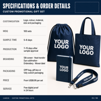 Ensemble cadeau promotionnel d'entreprise de luxe, logo personnalisé, coffret de stylo et carnet en cuir pour le bureau, pour les cadres