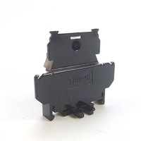 Bloque de terminales de tornillo montado TBD-10A 20A 30A, 100 unidades/caja, tira de terminales de barrera tipo riel DIN combinada