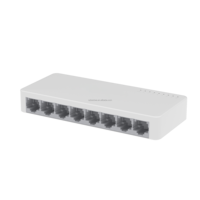 Switch Ethernet de 8 Puertos RJ45 No Administrado con Carcasa de Plástico, 10/100Mbps, Acceso a Internet, Directo de Fábrica