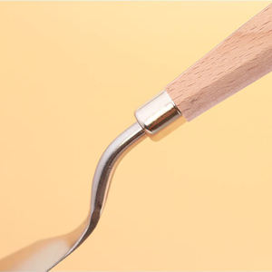 Cuchillo para mezclar colores FOSKA con mango de madera cómodo de agarrar y hojas de acero inoxidable resistentes a la corrosión para pintura - Product Image 5