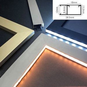 12V LED Schwarz Aluminium Profil 0,5 m U-Typ Mit Milch abdeckung Kanal Diffusor Wand dekoration Eck schrank Bar Line Tube Strip Light - Product Image 2