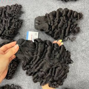 Nouveau 6-32 pouces naturel noir vapeur birman Curl vietnamien Remy Extension de cheveux en Stock naturel vague Style Thanh cheveux T346 - Product Image 2