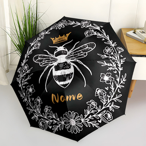 1 Parapluie Personnalisé avec Nom de <span class=keywords><strong>Reine</strong></span> <span class=keywords><strong>Abeille</strong></span>, Sans Minimum de Commande, Motif Floral, Impression UV, Commande Unique, Payung Personnalisé - Product Image 4