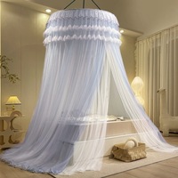 Moustiquaire ronde double couche du sol au plafond pour chambre à coucher usage domestique