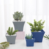 Pot Pot Bonsai Pot Pot Tanaman Bonsai Sukulen Taman Plastik Spanyol Kotak Tebal Dalam dan Luar Ruangan