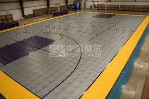 Dalles emboîtables pour sols sportifs multi-usages utilisées dans les terrains de basket-ball - Product Image 6
