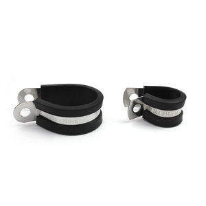 Collier de serrage en fer galvanisé de type R avec revêtement en caoutchouc et <span class=keywords><strong>fixation</strong></span> par câble pour la gestion des conduites et des faisceaux de câbles industriels - Product Image 3