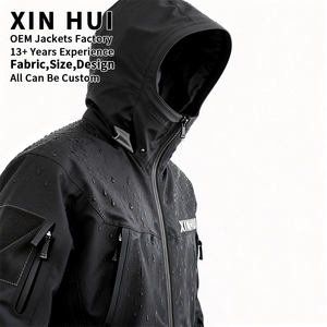 Chaqueta Softshell Impermeable de Invierno para Hombre con Logotipo Personalizado, Fabricada por OEM, Cortavientos Informal para Exteriores, Multibolsillos y Funcional - Product Image 3