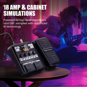 Pedale Multi-Effetto <span class=keywords><strong>per</strong></span> <span class=keywords><strong>Chitarra</strong></span> KMF-1 con 77 Effetti e 50 Preset, Amplificatore Mini <span class=keywords><strong>per</strong></span> <span class=keywords><strong>Chitarra</strong></span> <span class=keywords><strong>Elettrica</strong></span> FBA-10 10W con Canali Clean/Drive - Product Image 3