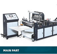 Machine à fabriquer des sacs en T-shirt non tissés entièrement automatique Baby.Lin avec PLC et moteur, conception de découpe en W