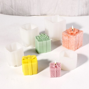 TangChu Square Christmas Gift Box Shape Aromatherapy Candle & Soap DIY Party Gift Essential Oil Silicone Mold - Product Image 2