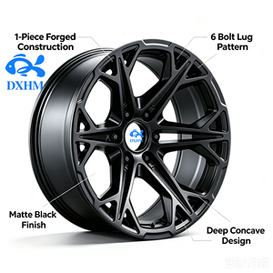 Rines Cóncavos Forjados 6061 T6 en Negro Brillante de 17, 20, <span class=keywords><strong>22</strong></span> y 24 Pulgadas, 5x120, 5x114.3, Monobloque para Ford, BMW M2, M3, M4, M5, G80, <span class=keywords><strong>Mini</strong></span> <span class=keywords><strong>Cooper</strong></span> - Product Image 1