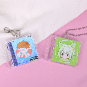 Personalized Mini Acrylic Keychain Music Album Keychains Key Ring Hanging Plastic Cartoon Keychain Custom Mini CD Album Acrylic - Product Image 6