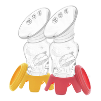 Ensemble de pompe à lait manuel en silicone avec couvercle pour des soins infirmiers expressifs pratiques