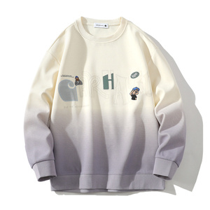 Pull dégradé pour homme, col rond, printemps et automne, nouvelle collection 2025, confortable, respirant, élégant et tendance - Product Image 1