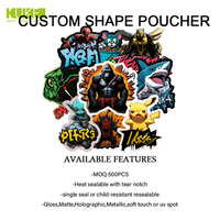 Kuke personnalisé personnalisé découpé en forme imprimé anti-odeur Doy Pack Design emballage pochette d'emballage mylar sac d'emballage